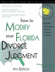Cover of How to modify your Florida divorce judgment by Edward A. Haman