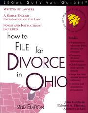 Front cover of How to file for divorce in Ohio by John Gilchrist
