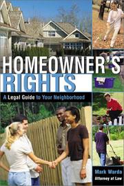 Cover of Homeowner's Rights by Mark Warda