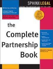 Cover of The Complete Partnership Book (Sphinx Legal) by Edward A. Haman