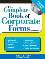Front cover of The complete book of corporate forms by Ray, James C.