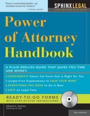 Front cover of "Power of Attorney Handbook, 6E (+ CD-ROM)" (Power of Attorney Handbook) by Edward Haman