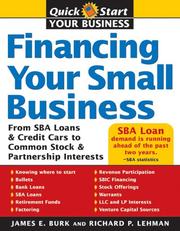 Cover of Financing your small business by James E. Burk