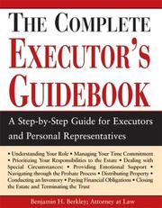 Cover of The Complete Executor's Guidebook by Benjamin Berkley
