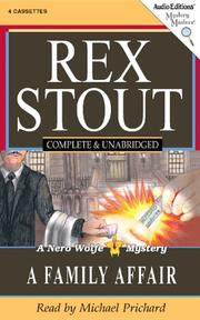 Front cover of A Family Affair (Mystery Masters) by Rex Stout