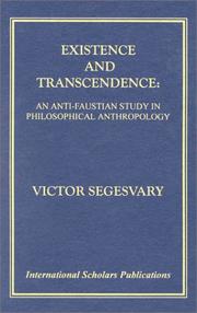 Cover of Existence and Transcendence by Victor Segesvary