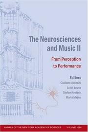 Front cover of The neurosciences and music II by G. Avanzini