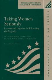 Front cover of Taking women seriously by M. Elizabeth Tidball