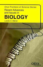 Front cover of Recent Advances and Issues in Biology by Leslie A. Mertz