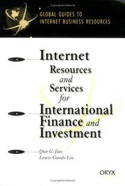 Front cover of Internet resources and services for international finance and investment by Qun G. Jiao