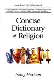 Cover of Concise dictionary of religion by Irving Hexham