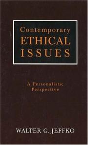 Cover of Contemporary Ethical Issues by Walter G. Jeffko