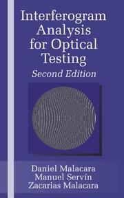 Cover of Interferogram analysis for optical testing by Daniel Malacara
