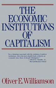Front cover of The Economic Institutions of Capitalism by Oliver E. Williamson