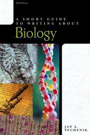 Cover of A Short Guide to Writing About Biology by Jan A. Pechenik