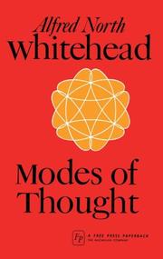 Cover of Modes of thought by Alfred North Whitehead