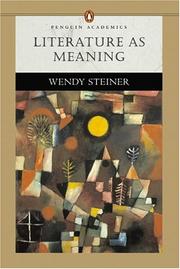Front cover of Literature as Meaning by Wendy Steiner