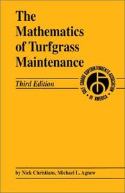 Front cover of The mathematics of turfgrass maintenance by Nick Edward Christians