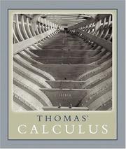 Cover of Thomas' calculus by Maurice D. Weir
