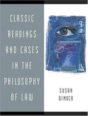 Front cover of Classic readings and cases in philosophy of law by Susan Dimock