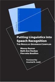 Cover of Putting linguistics into speech recognition by Manny Rayner