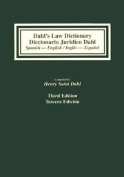 Cover of Dahl's law dictionary by Henry S. Dahl
