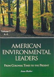 Front cover of American environmental leaders by Anne Becher