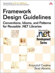 Cover of Framework design guidelines by Krzysztof Cwalina