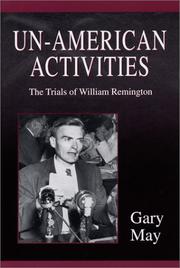 Cover of Un-American activities by Gary May