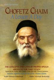 Cover of Chofetz Chaim: A Lesson 2 Volume Set by Unknown