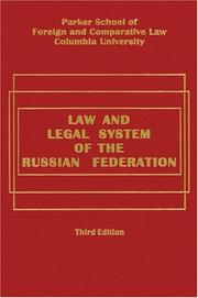 Front cover of Law and legal system of the Russian Federation by William Burnham