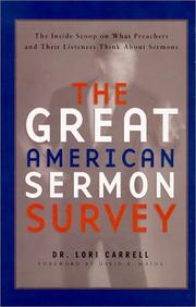 Front cover of The great American sermon survey by Lori Carrell