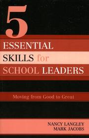 Front cover of 5 essential skills for school leaders by Nancy Langley