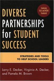 Front cover of Diverse partnerships for student success by Larry E. Decker