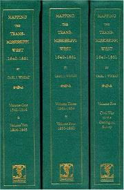 Front cover of Mapping the transmississippi West, 1540-1861 by Carl I. Wheat