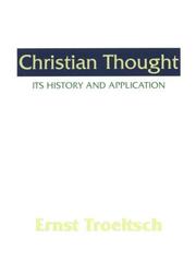 Cover of Christian thought by Ernst Troeltsch