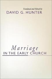 Front cover of Marriage in the Early Church by David G. Hunter