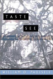 Front cover of Taste and See by William O. Paulsell