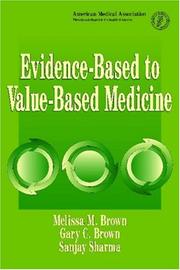 Cover of Evidence-based to value-based medicine by Melissa M. Brown