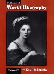 Cover of Dictionary of world biography by Christina J. Moose
