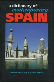 Front cover of A dictionary of contemporary Spain by Sandra Truscott