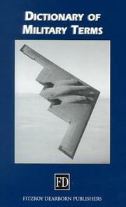 Front cover of Dictionary of Military Terms by Richard Bowyer