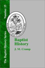 Cover of Baptist history by J. M. Cramp
