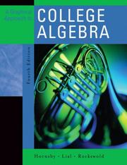 Front cover of A graphical approach to college algebra by E. John Hornsby