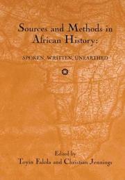 Front cover of Sources and methods in African history by Toyin Falola
