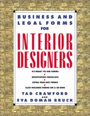 Front cover of Business and legal forms for interior designers by Tad Crawford