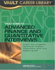 Cover of Vault Guide to Advanced Finance & Quantitative Interviews by Jennifer Voitle