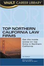 Front cover of Vault guide to the top Northern California law firms by Brian Dalton