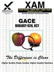 Front cover of GACE Biology 026, 027 by Sharon Wynne