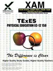 Front cover of TExES Physical Education EC-12 158 by Sharon Wynne